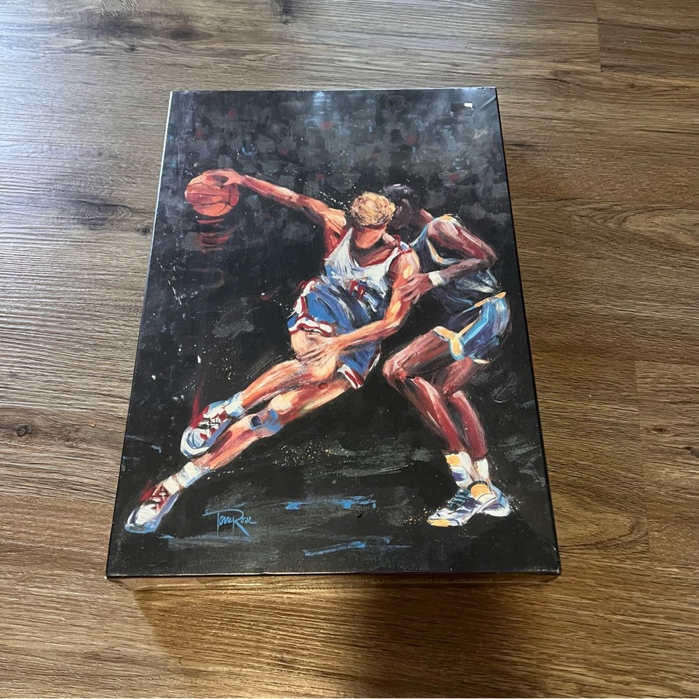 TERRY ROSE "Taking it to the Hoop" Poster Size Sports Jigsaw Puzzle NIB